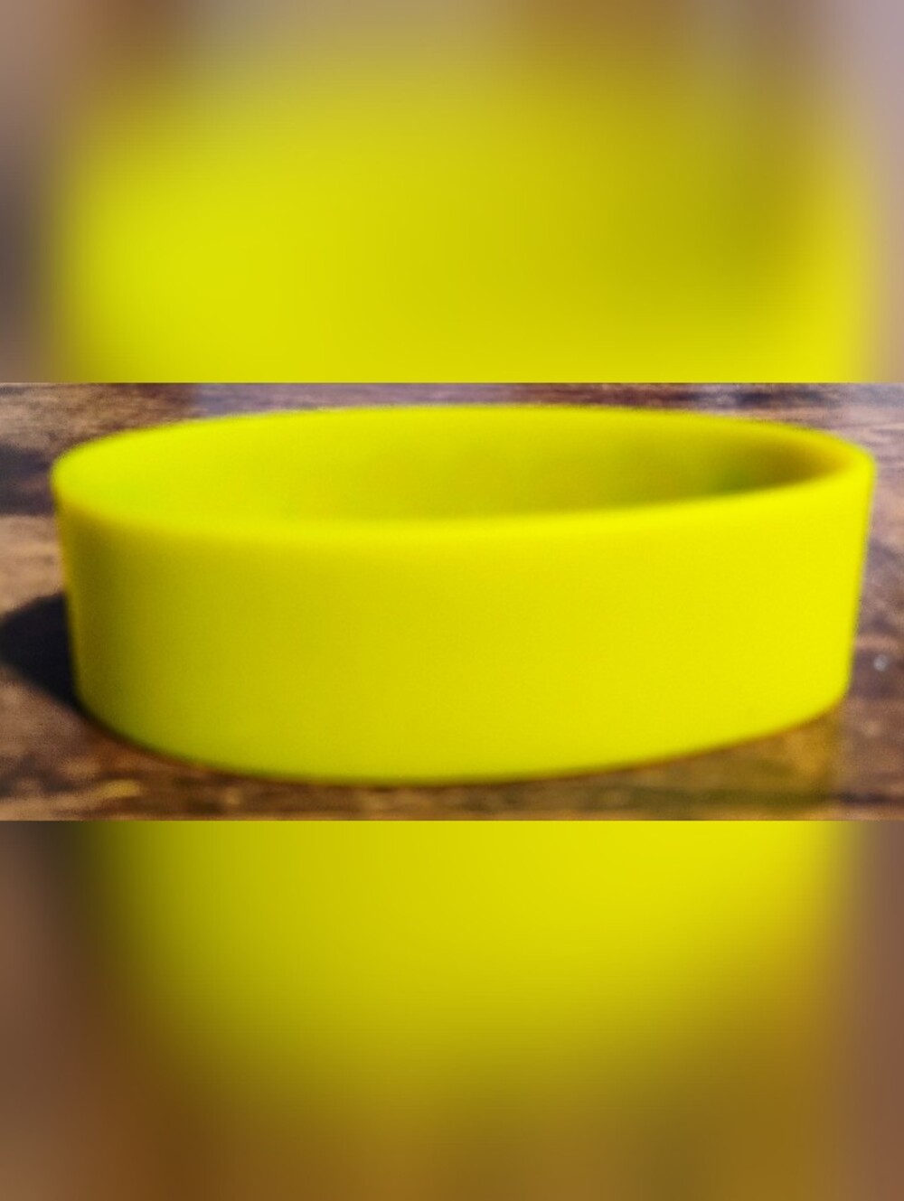 Neon Yellow Spooky Wristband with Pink Pop Lettering - Picture 2 of 7